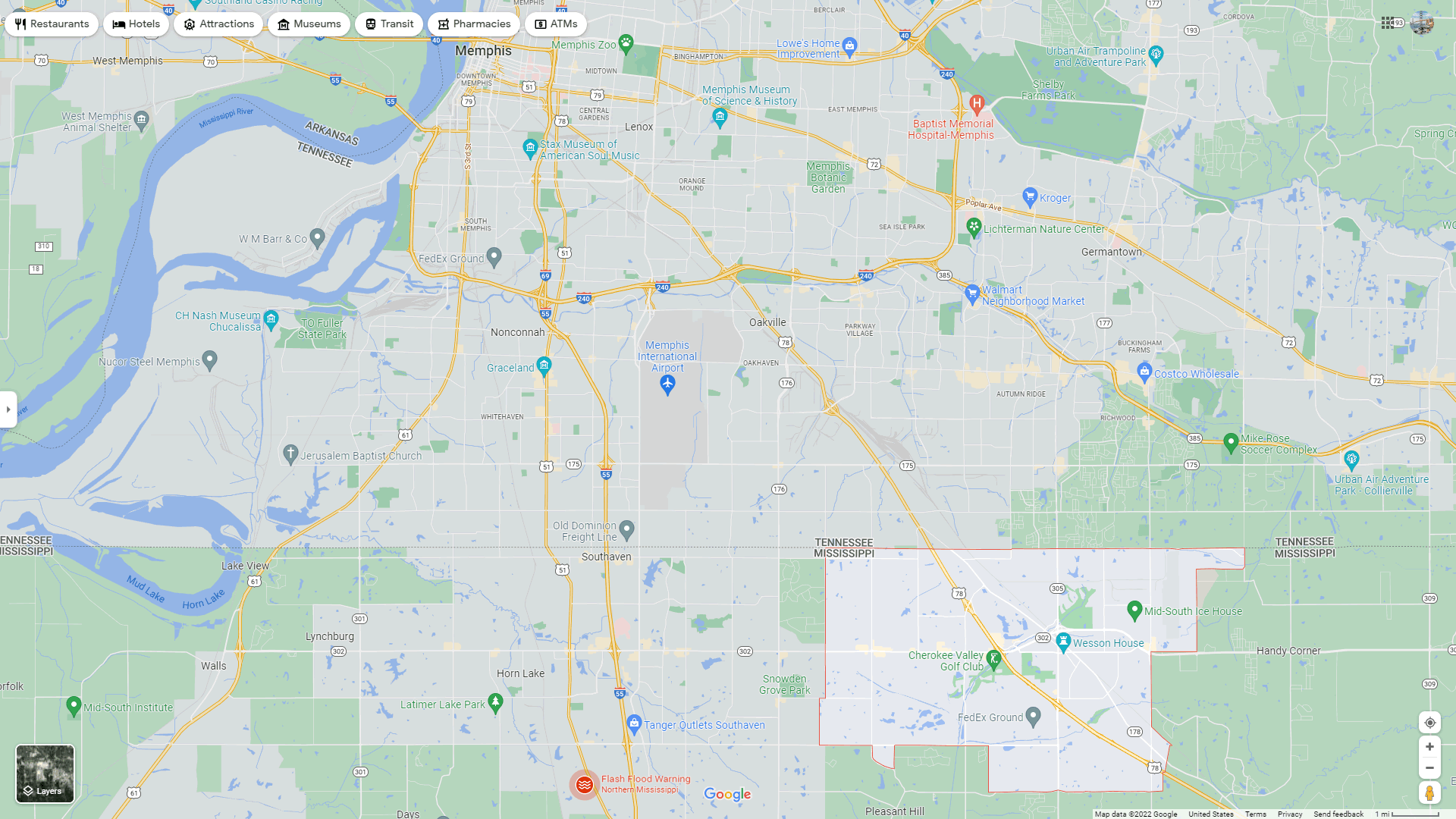 Olive Branch Ms On Map Olive Branch Mississippi Map