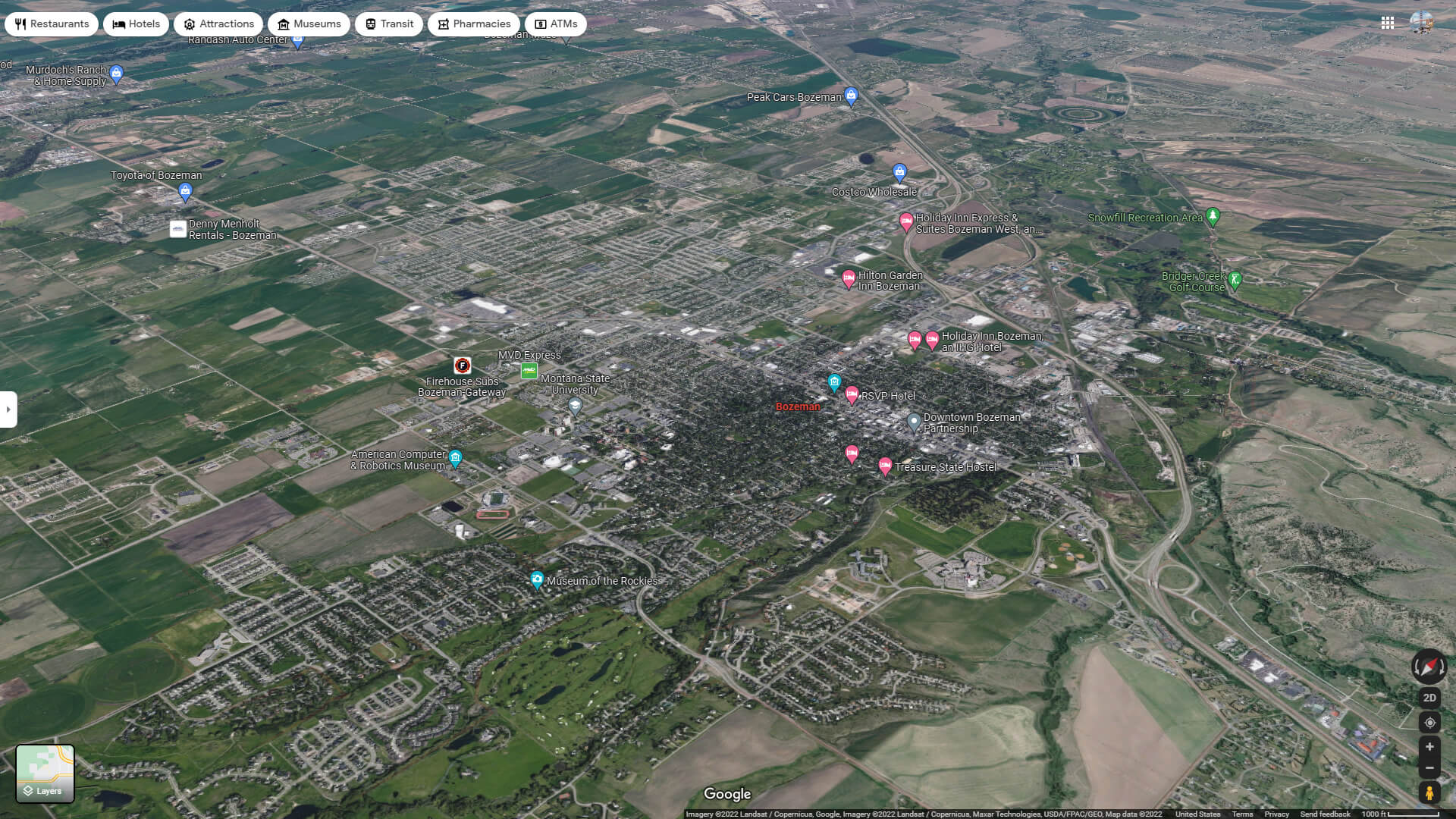 Bozeman Montana Map - United States