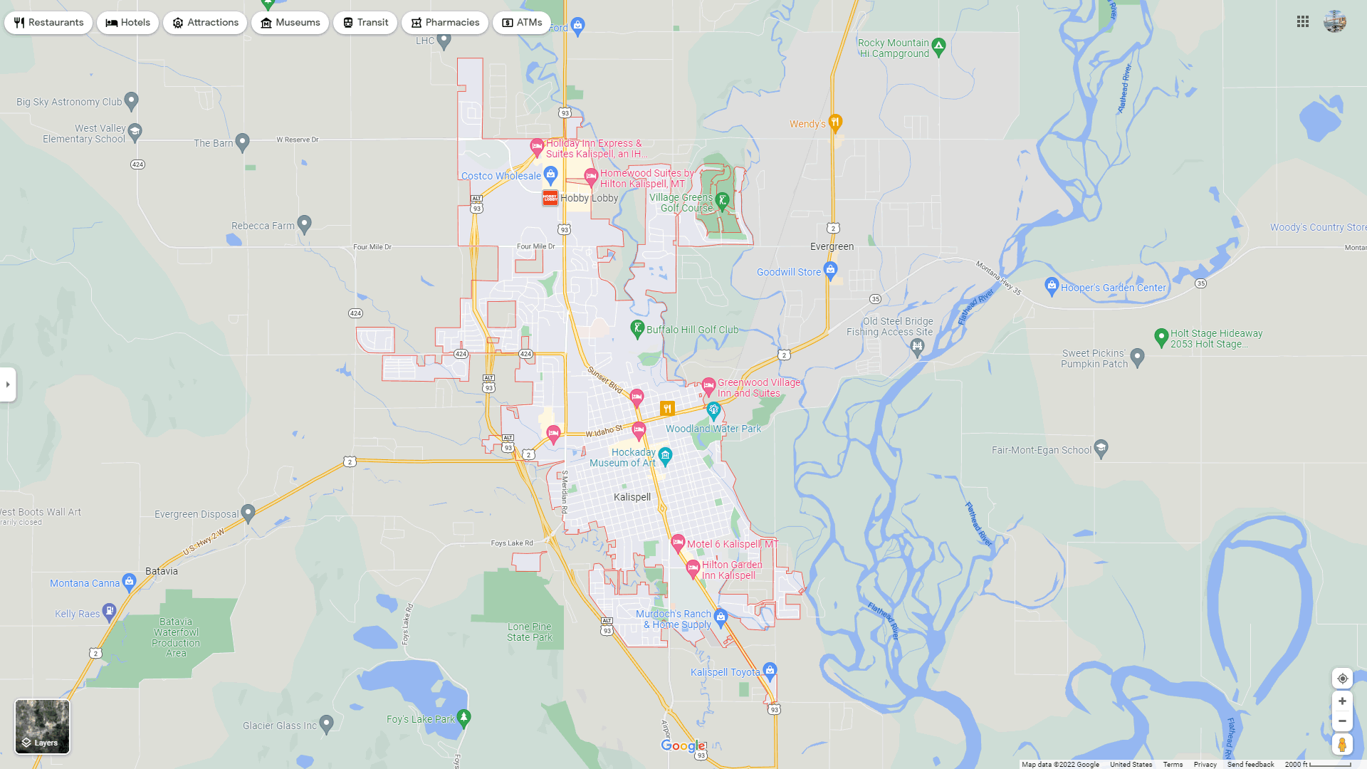 Kalispell Zip Code Map Kalispell Montana Map