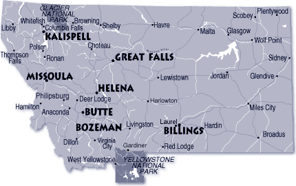 montana cities map
