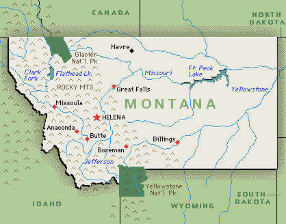 Montana Geographic Map