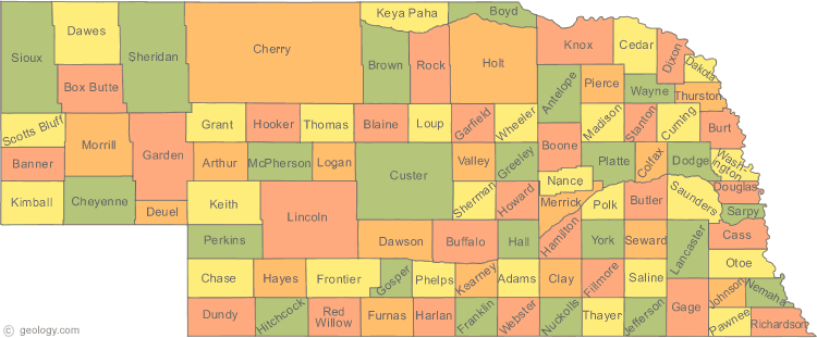 nebraska counties map