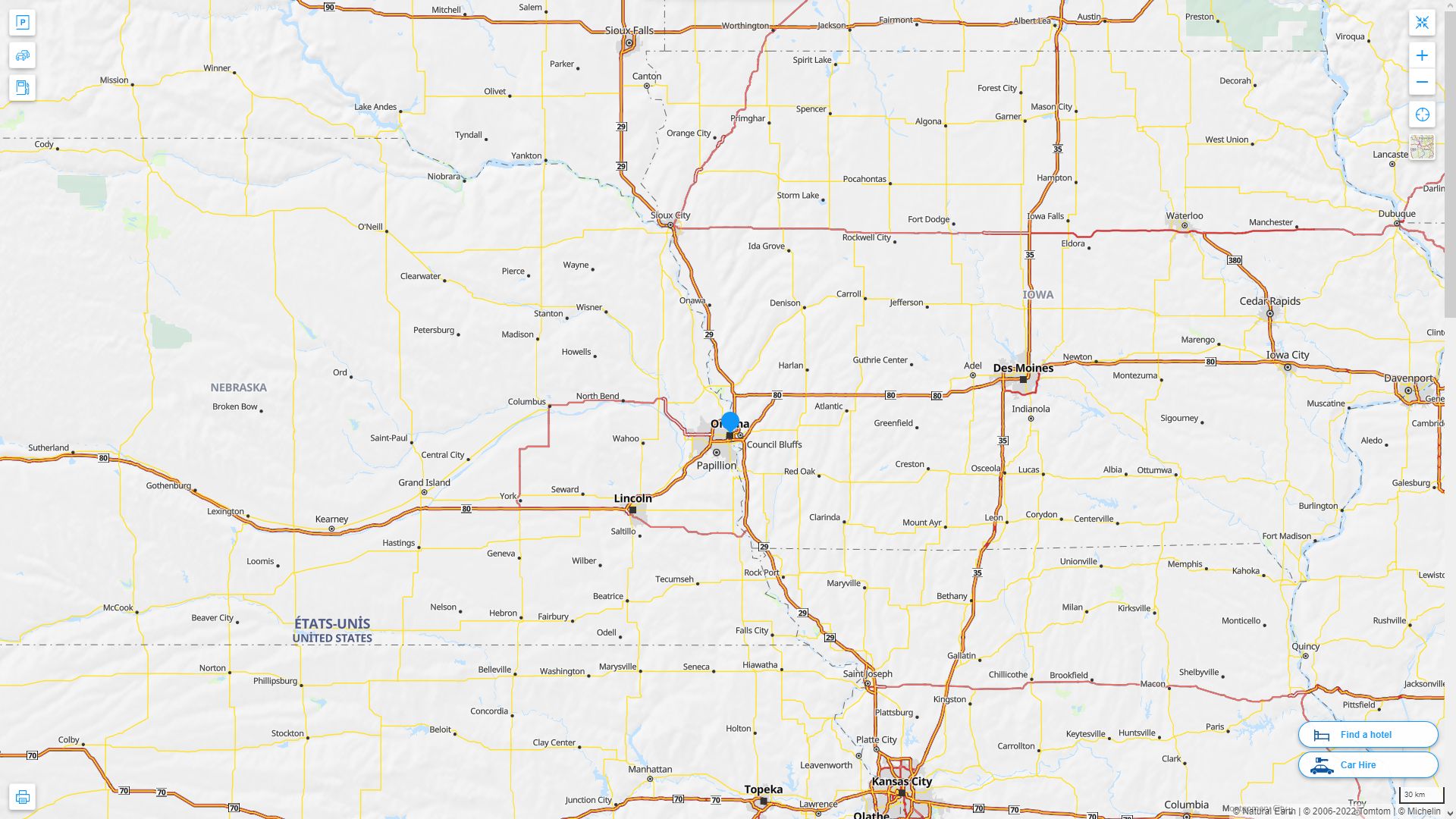 Omaha Nebraska Map and Omaha Nebraska - Omaha%20Nebraska%20Highway%20and%20Road%20Map 