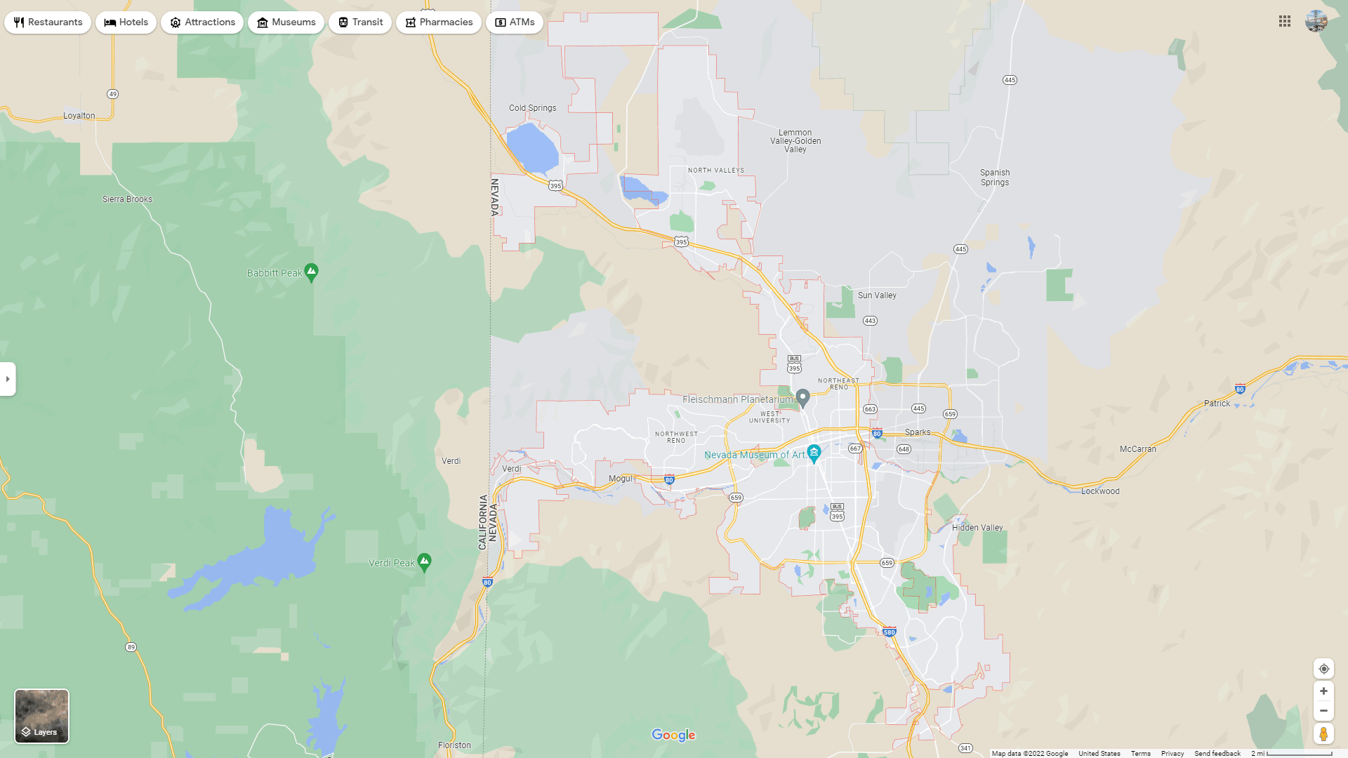 Reno Nevada On Us Map Reno Nevada Map And Reno Nevada Satellite Image