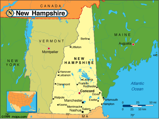 New Hampshire Political Map