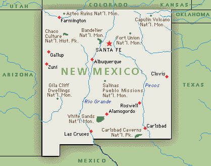 New Mexico Map And New Mexico Satellite Images