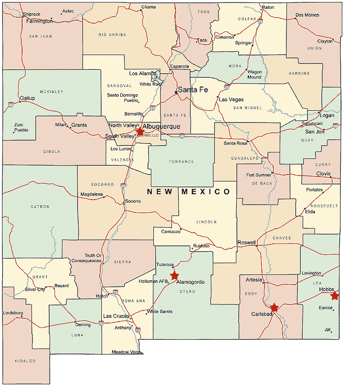 new mexico counties map