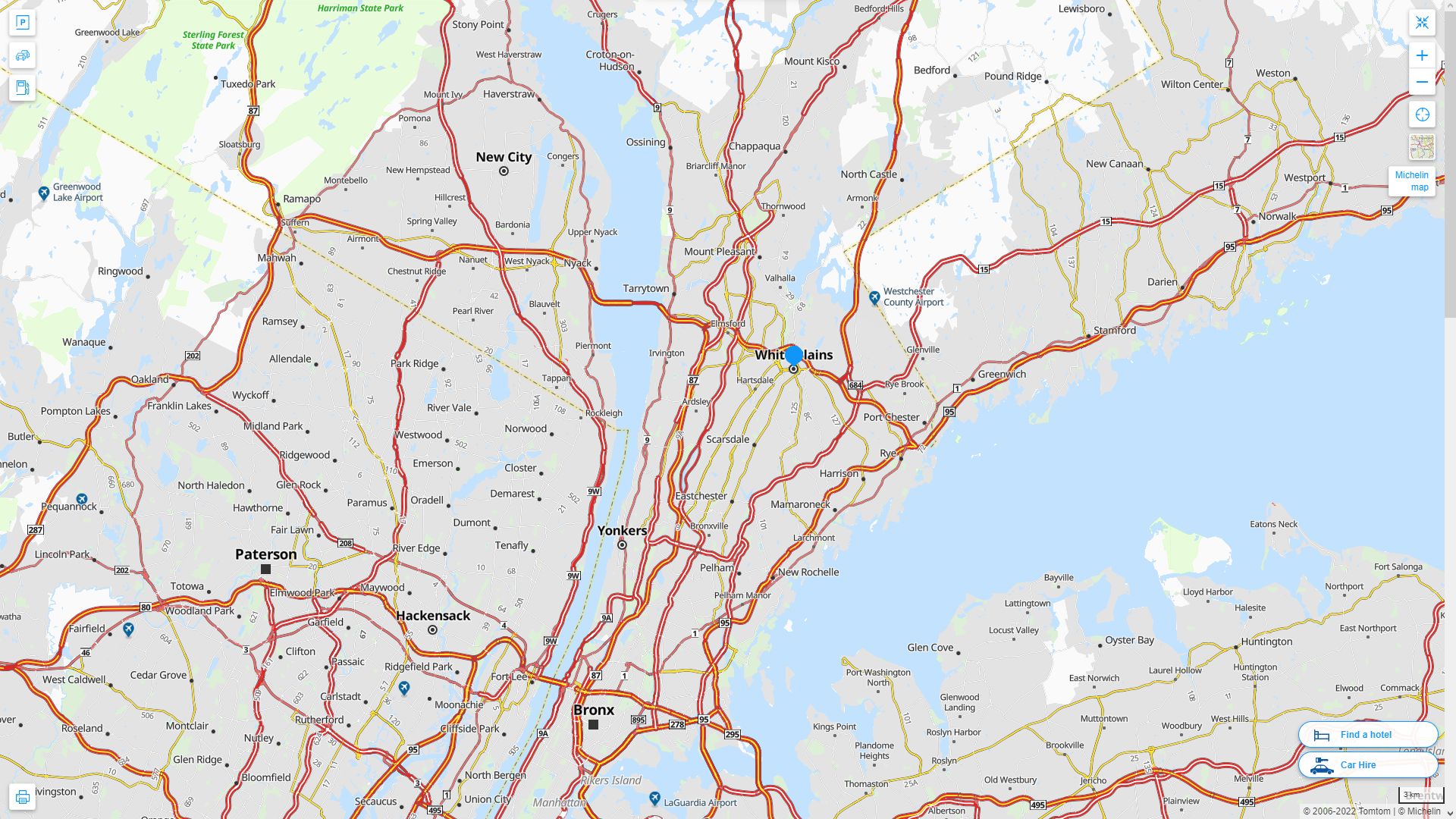 White Plains, New York Map