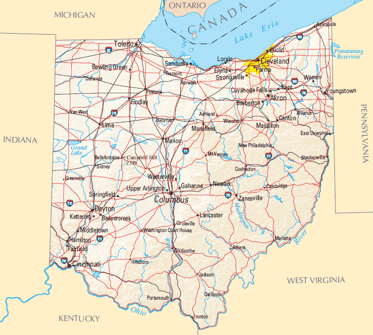 Map of Ohio