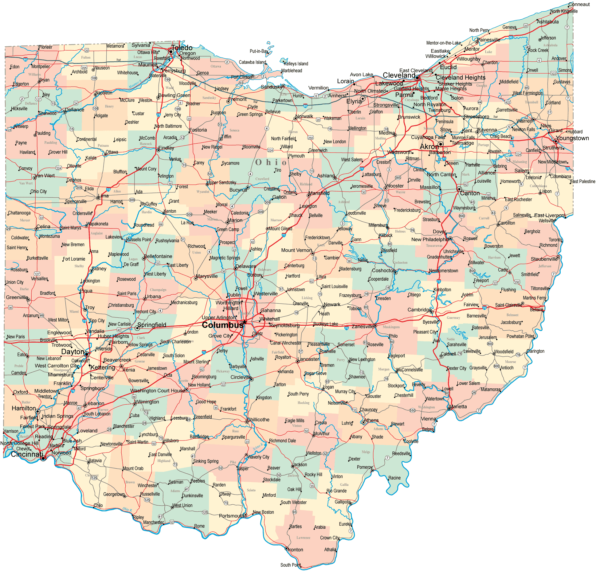 Ohio Road Map