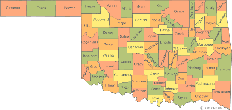 Map of Oklahoma