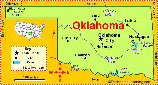 Oklahoma Political Map