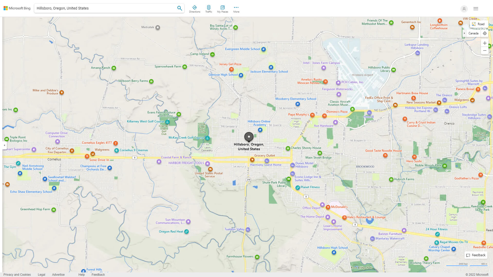 Hillsboro Oregon Map - United States