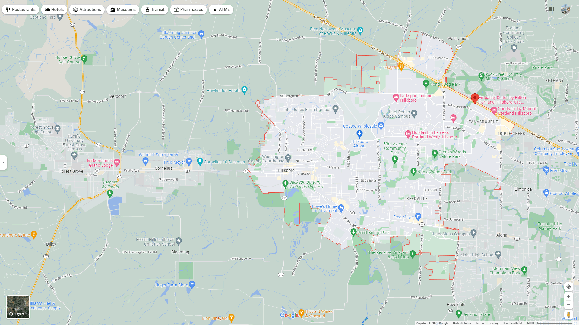 map of hillsboro oregon Hillsboro Oregon Map map of hillsboro oregon