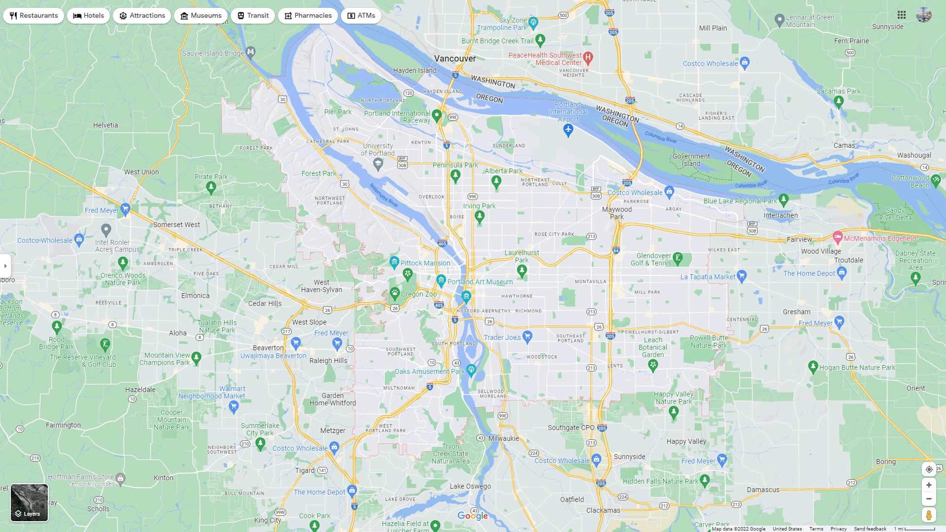 google traffic map portland oregon Portland Oregon Map google traffic map portland oregon