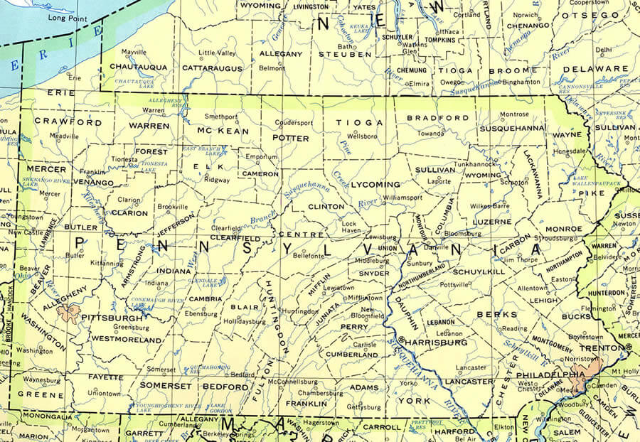 Pennsylvania Political Map