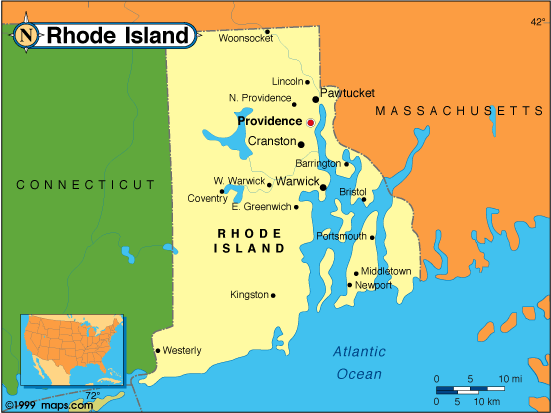 Map of Rhode Island