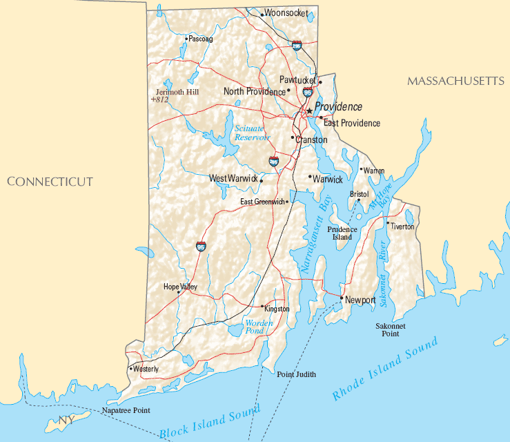 Rhode Island Political Map