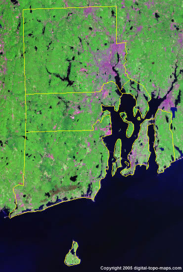rhode island satellite map