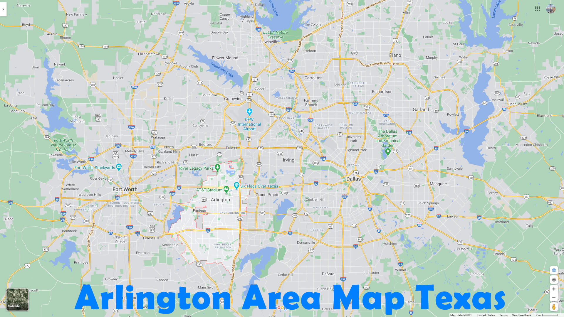 Arlington Texas Map - Arlington%20Area%20Map%20Texas