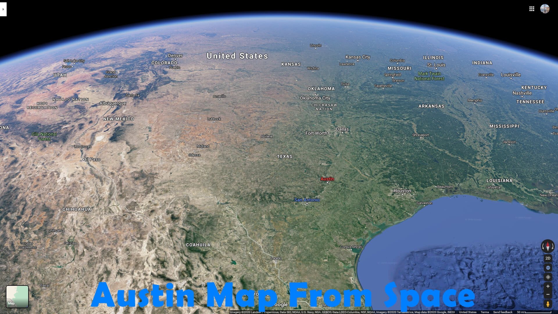 Austin Texas Map United States - Austin%20Map%20From%20Space