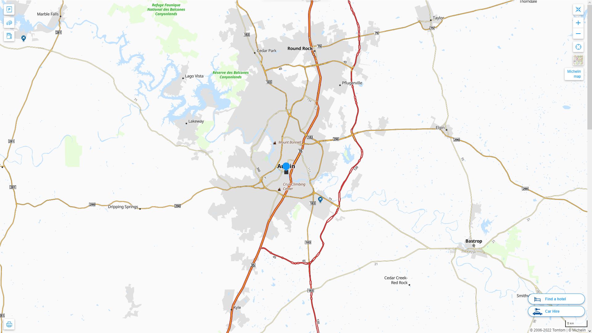 Austin Texas Map United States - Austin%20Texas%20Highway%20and%20Road%20Map 