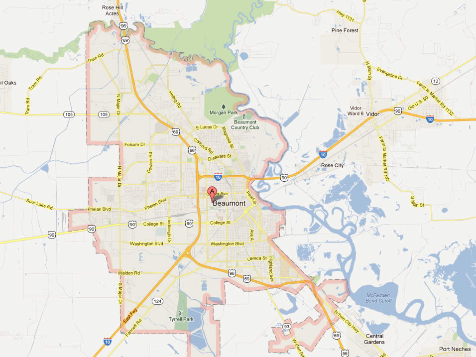 map of beaumont