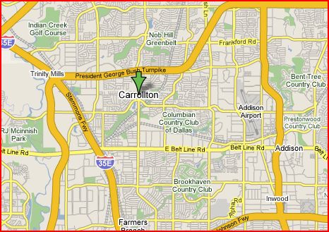 Carrollton Texas Map