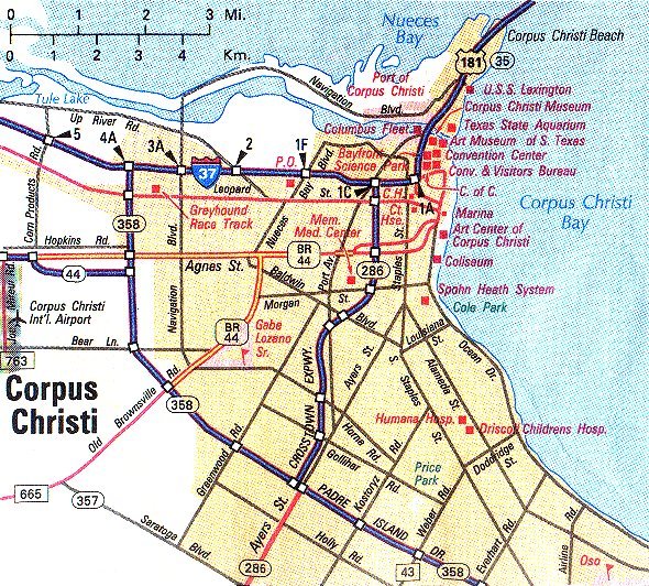 downtown corpus christi map