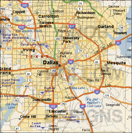 dallas area map