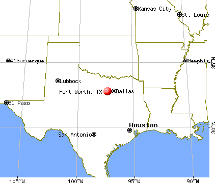 fort worth map tx