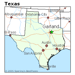 garland texas map