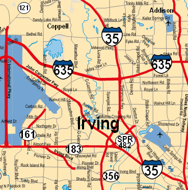 irving road map