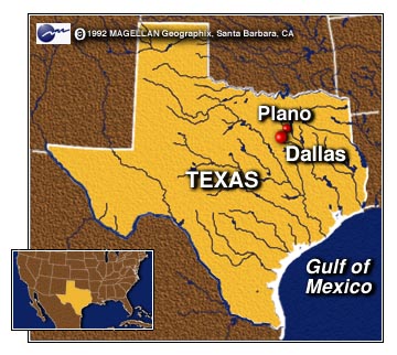 plano map texas usa