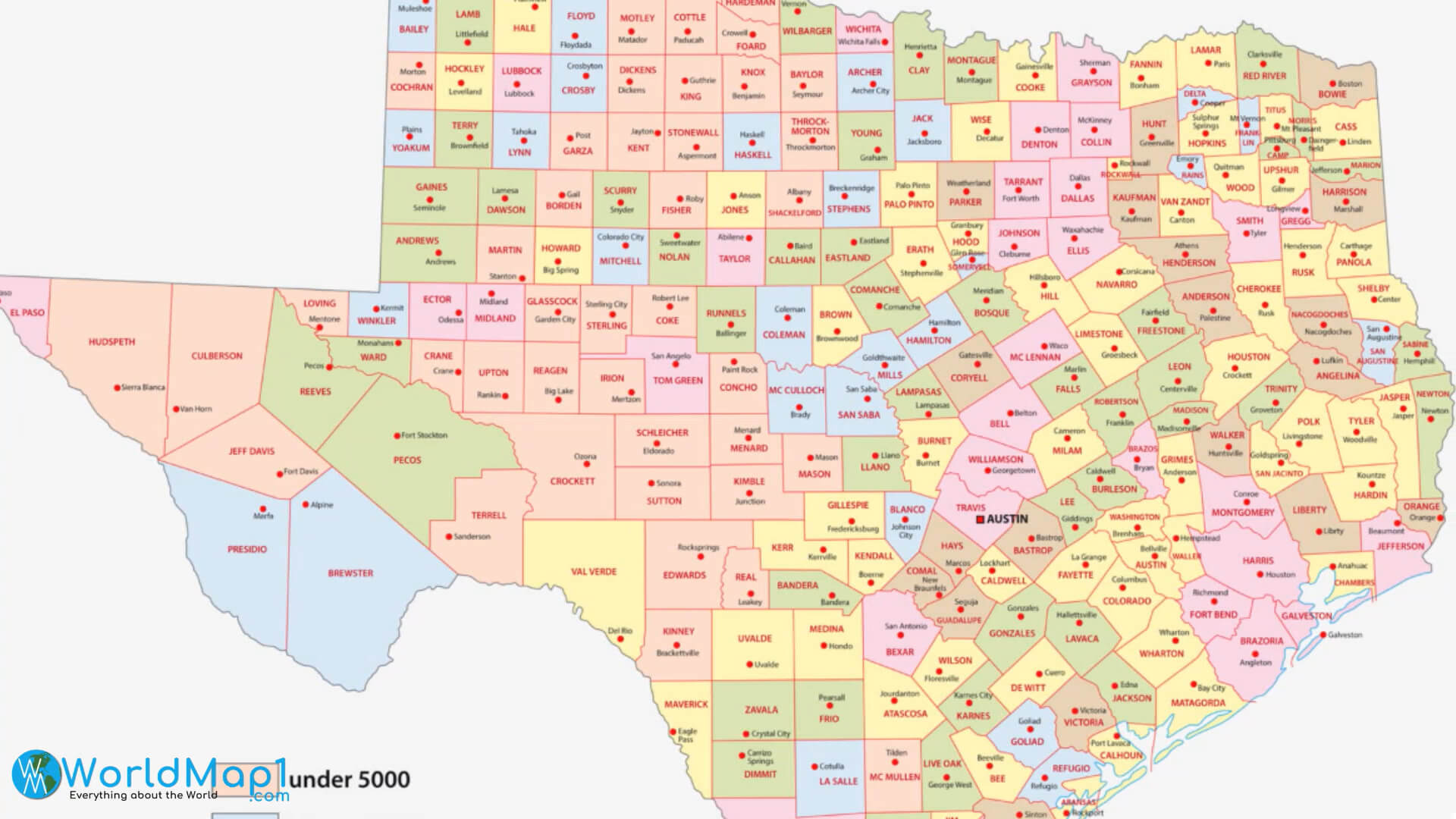 High Detailed Texas Map - Austin%20and%20Texas%20Counties%20Map