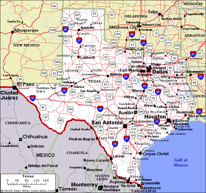 texas political map