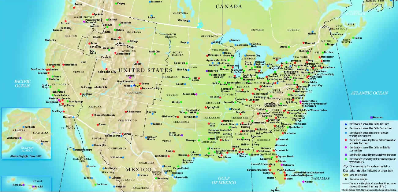United States Airline Map