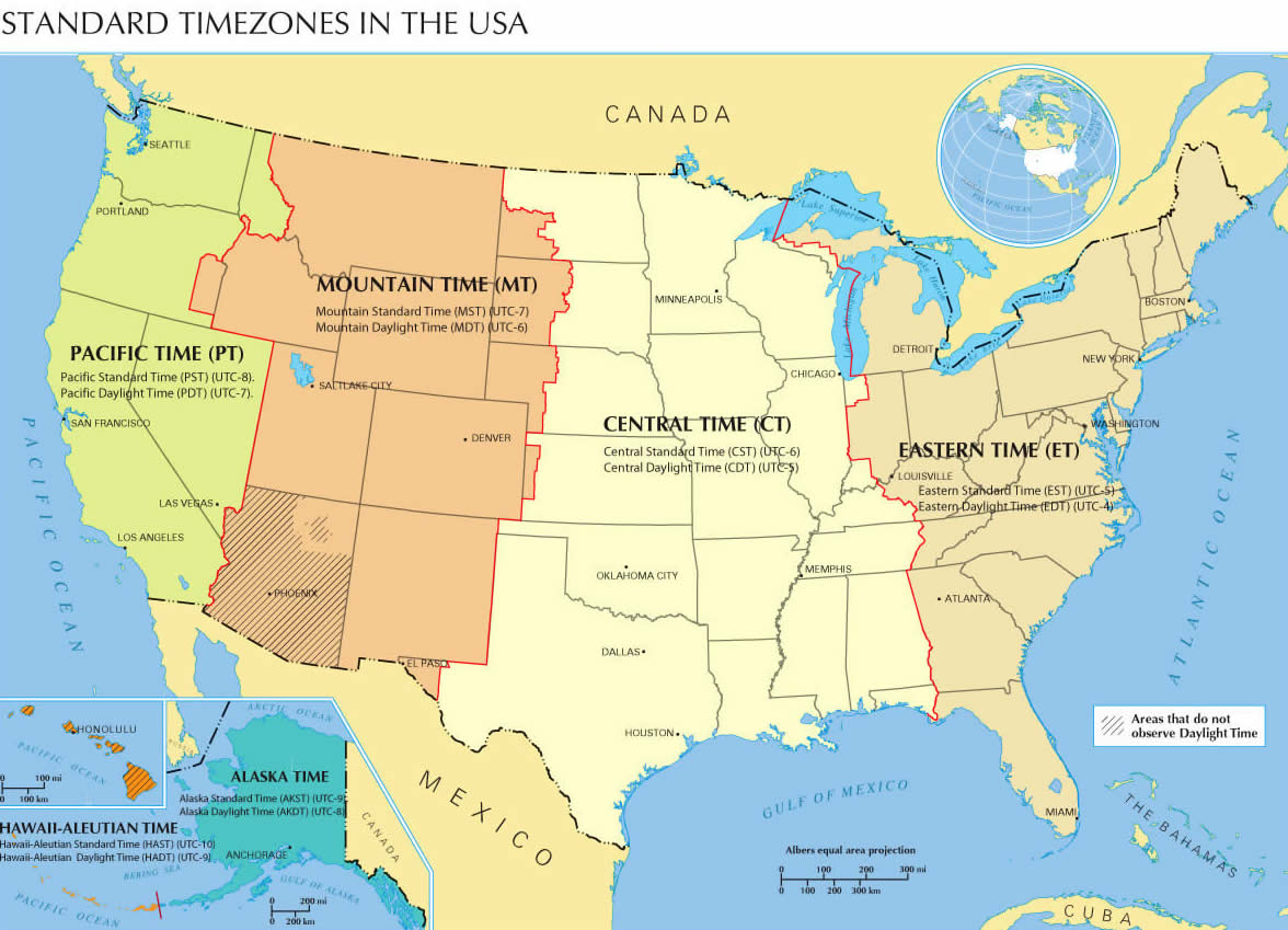 united states timezones