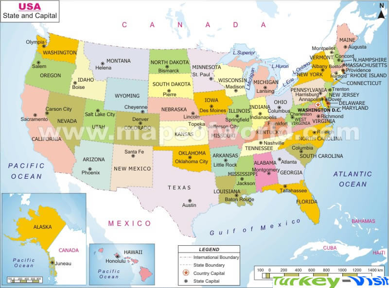 United States Map In French