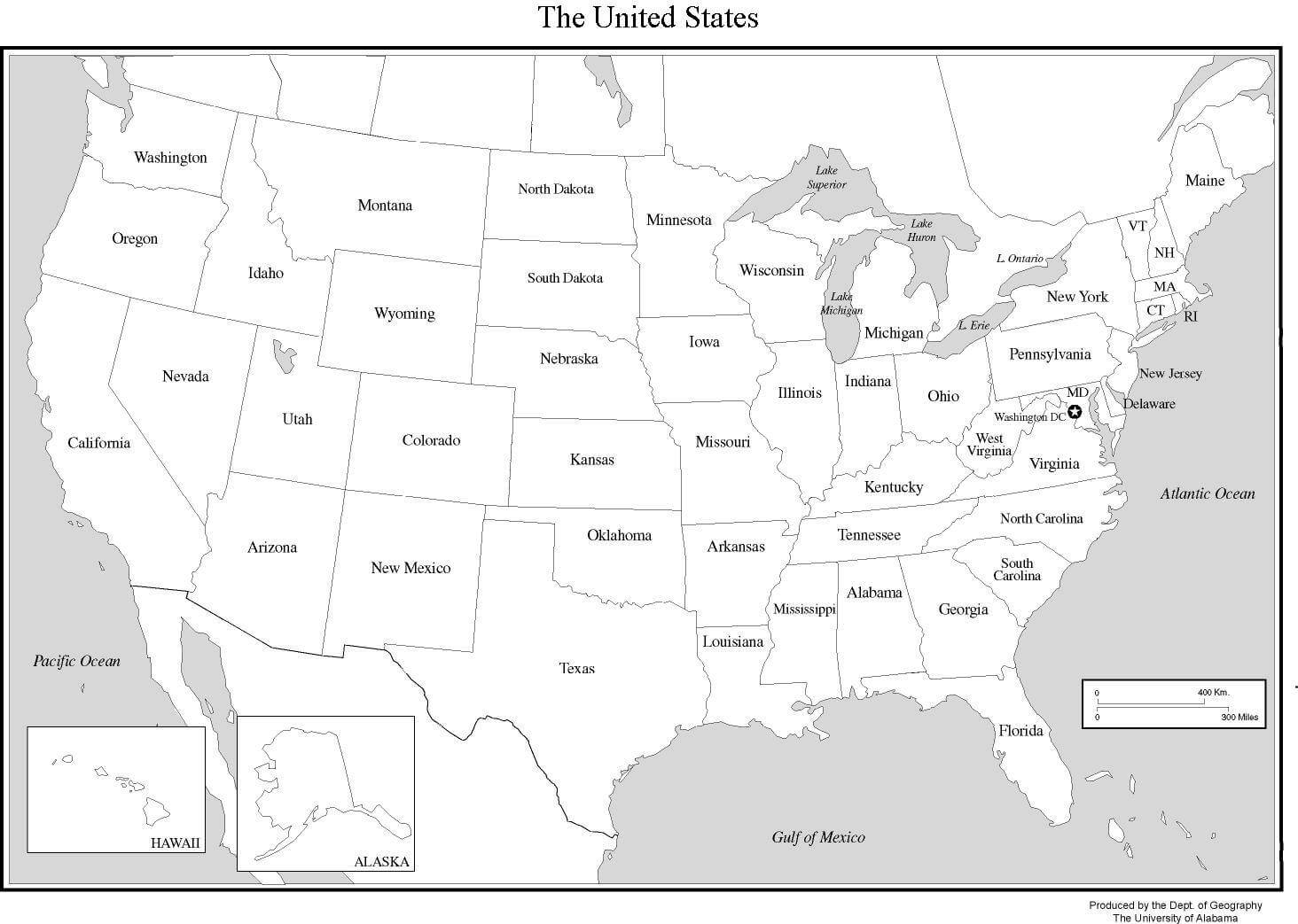 usa states map white