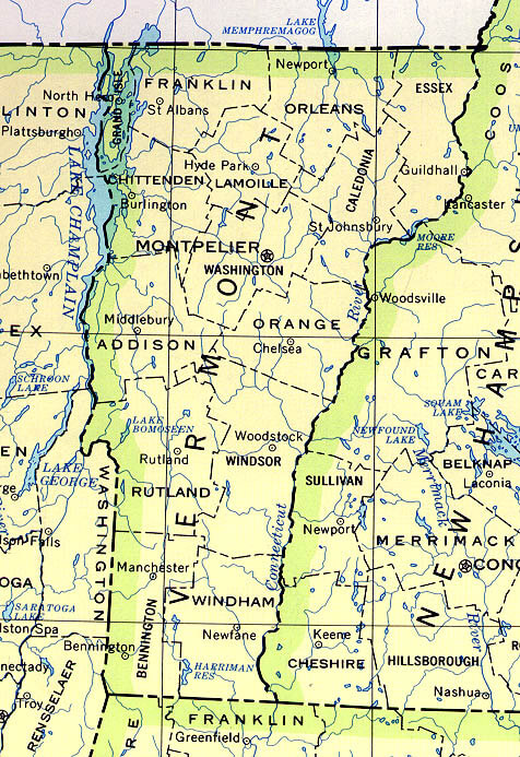 Vermont historical map