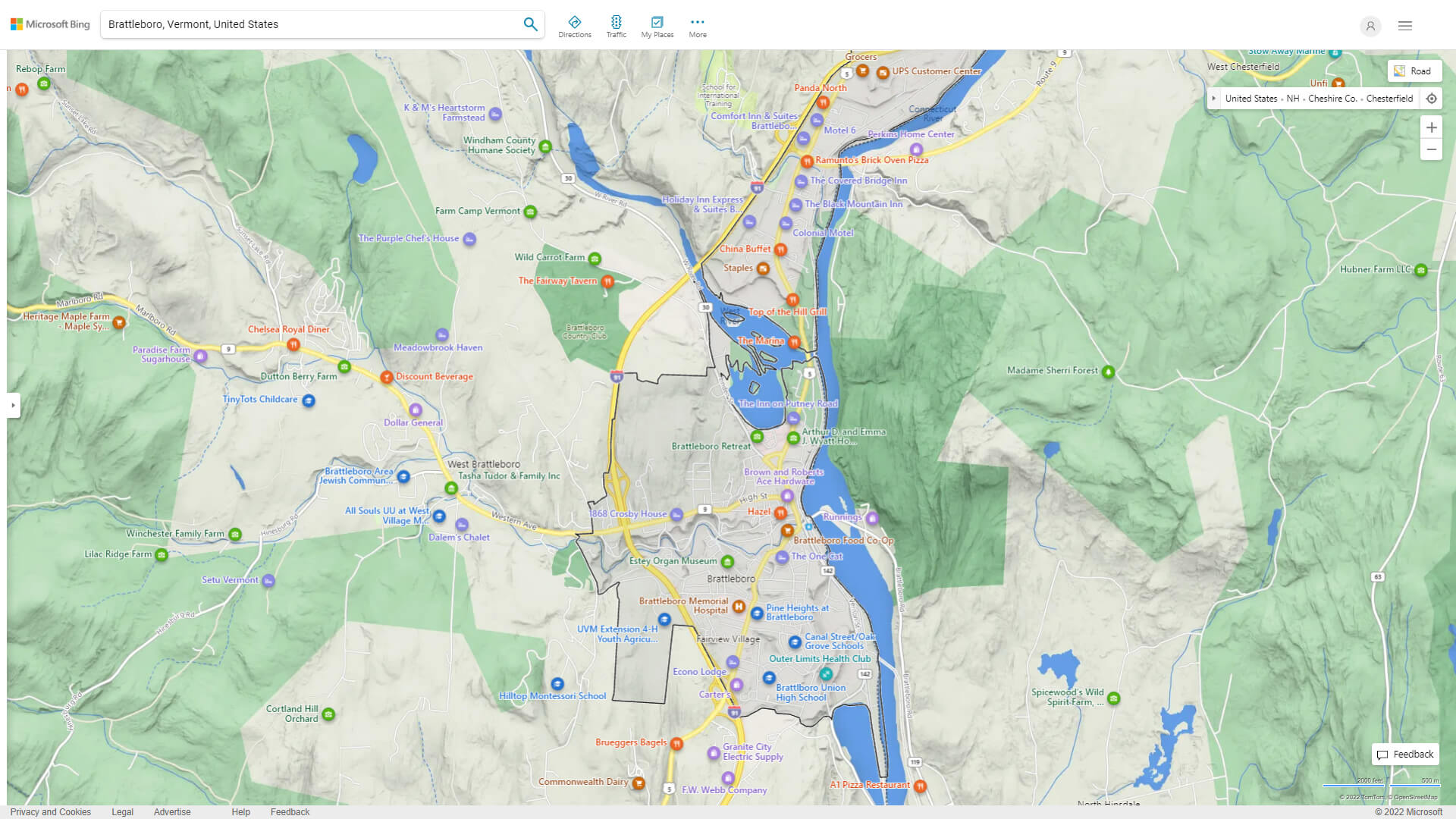 Brattleboro Vermont Map - United States