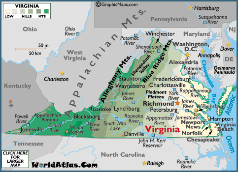 State Map Virginia