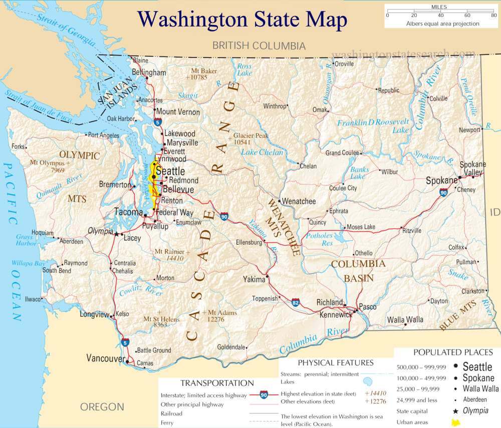 Washington State Map