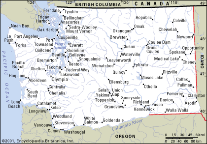 Washington Cities Map