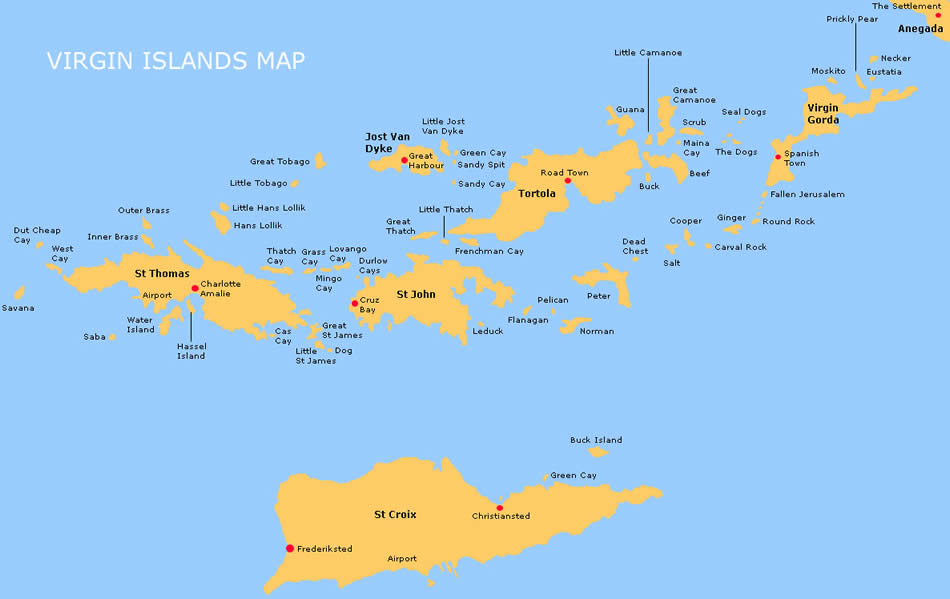 map us virgin islands