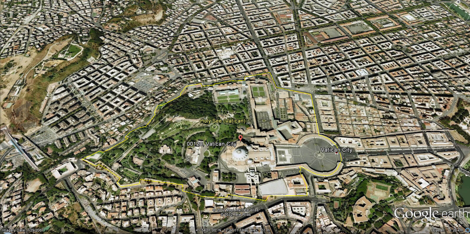 Vatican Map Vatican City - Vatican%20City%20Earth%20Map