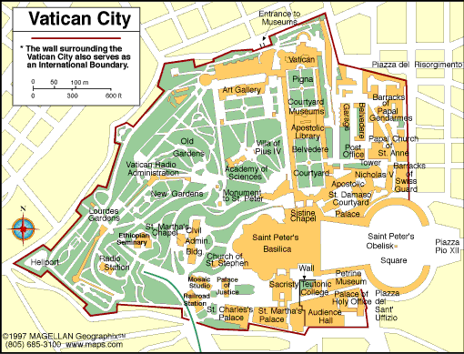 MAP OF VATICAN CITY