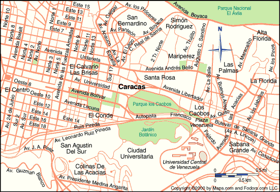 caracas map