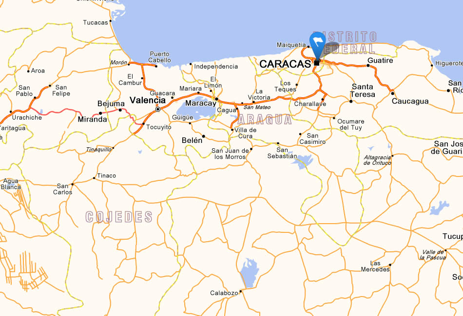 map caracas